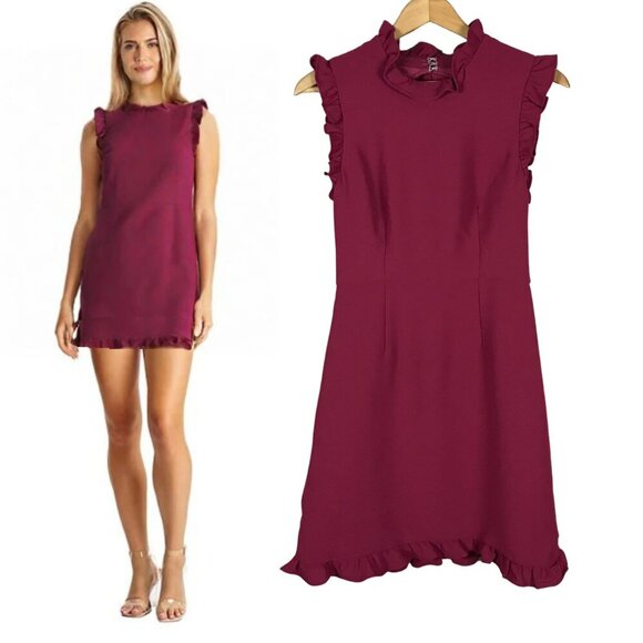 JILL STUART Open Back Ruffled Mini Dress NWT 2 - Picture 3 of 16